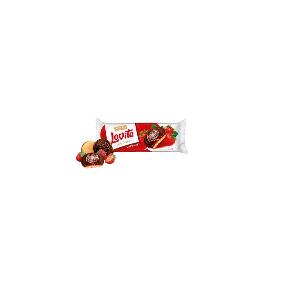 Lovita ქუქიები strawberry flavor (135 g)