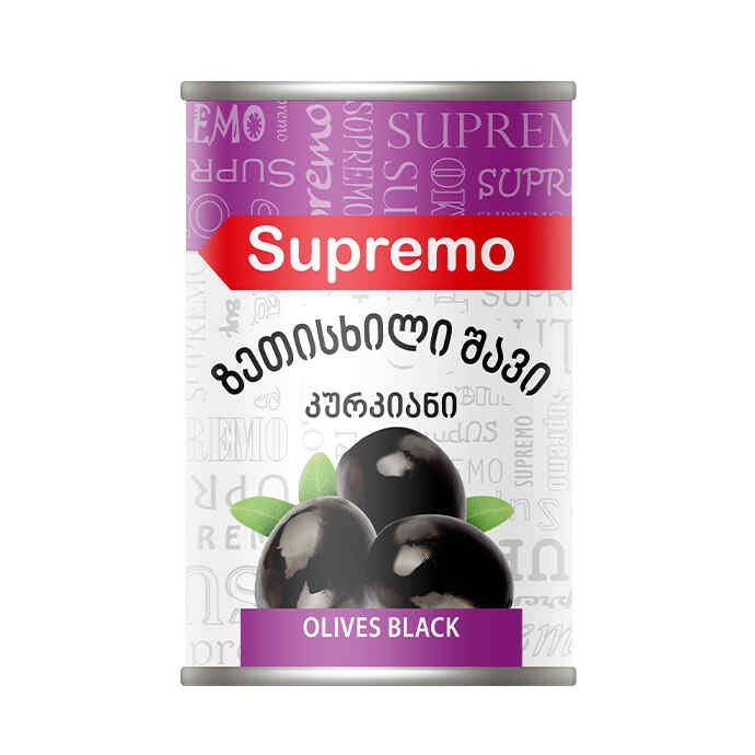 Supremo Black Olives Black Currant (425 gr)