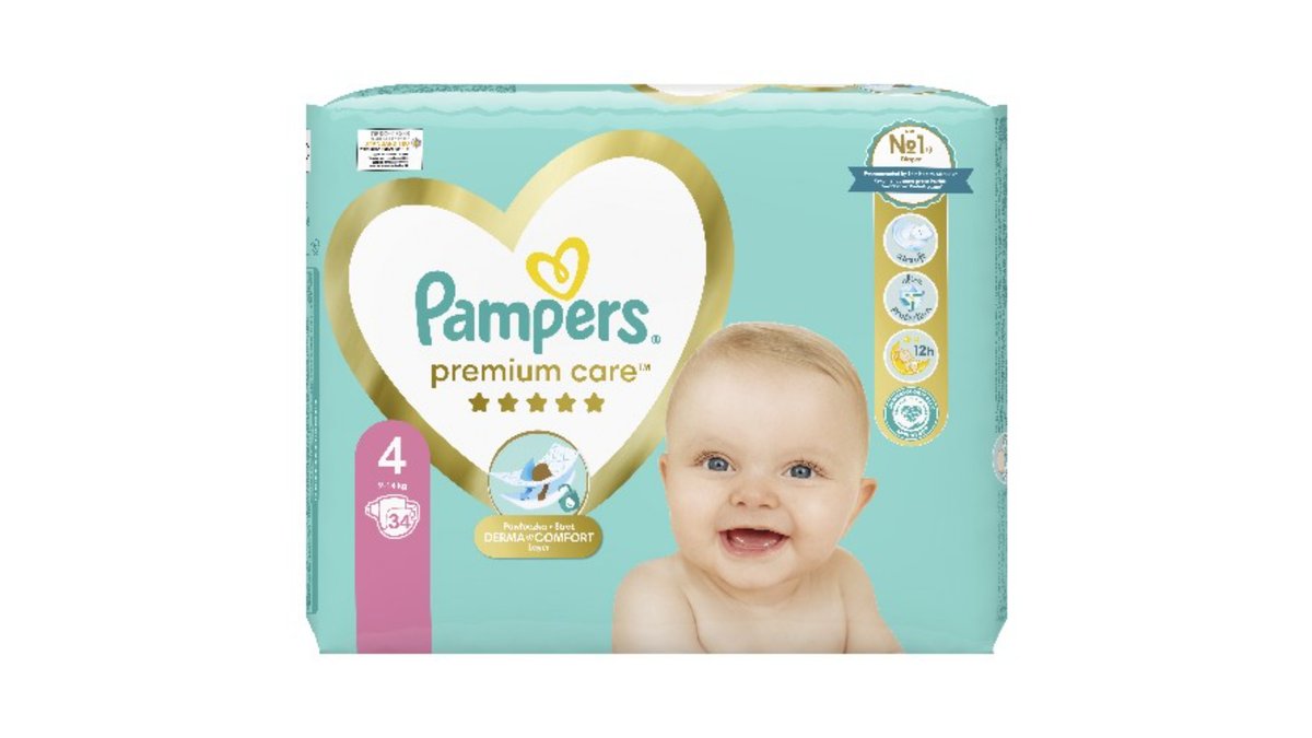 Pampers პამპერსები პრემიუმი 4 ზომა (34 pcs)