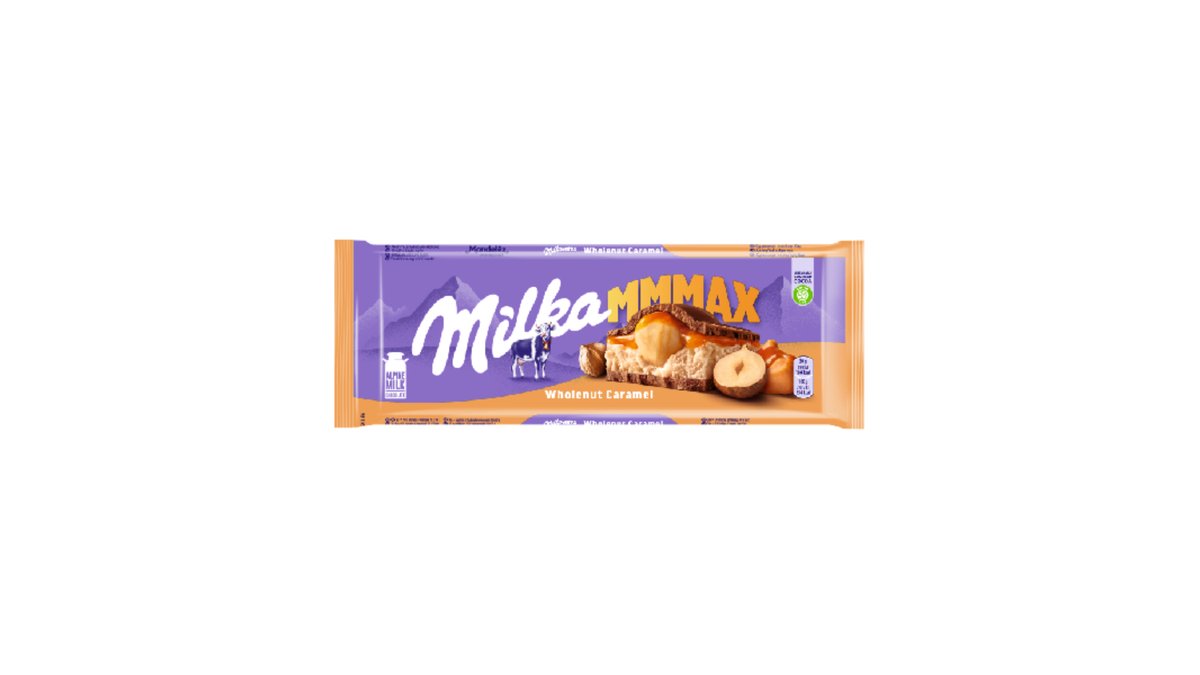 Milka Chocolate with whole nuts and caramel filling (300 g)
