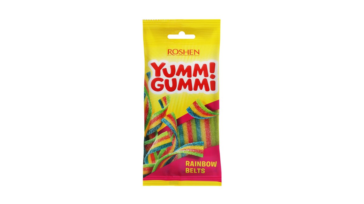 Jellybon Candy Yam Gummy Rainbow Belts (70 g)