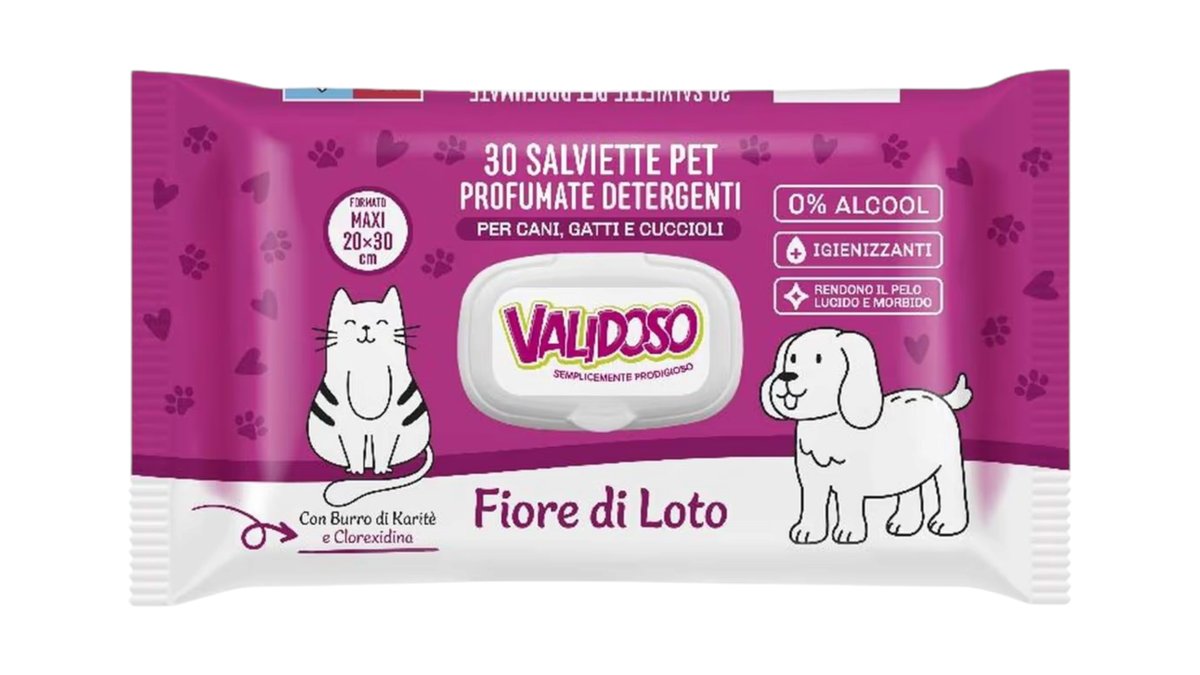 VALIDOSO Paw Cleaning Foam Lotus (30 pcs)