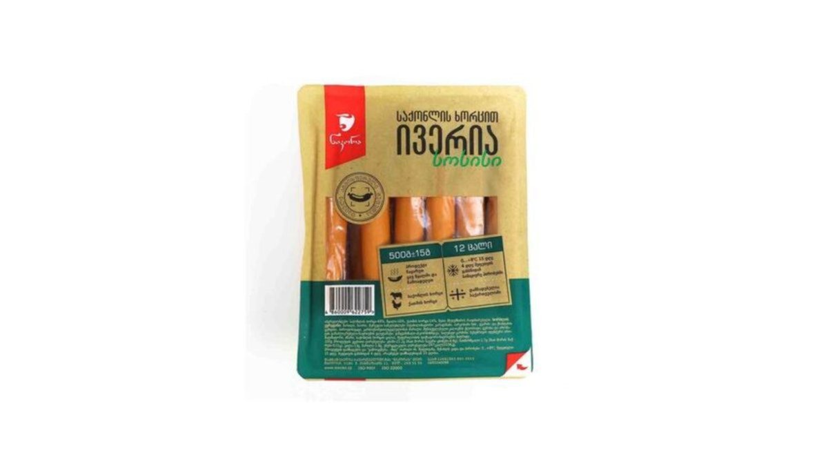 Nikora Sausage Iveria with beef (500 გრ)