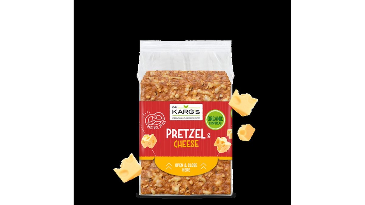 DR. KARGS Wheat Crispbread Pretzel with Emmental cheese (160 g)