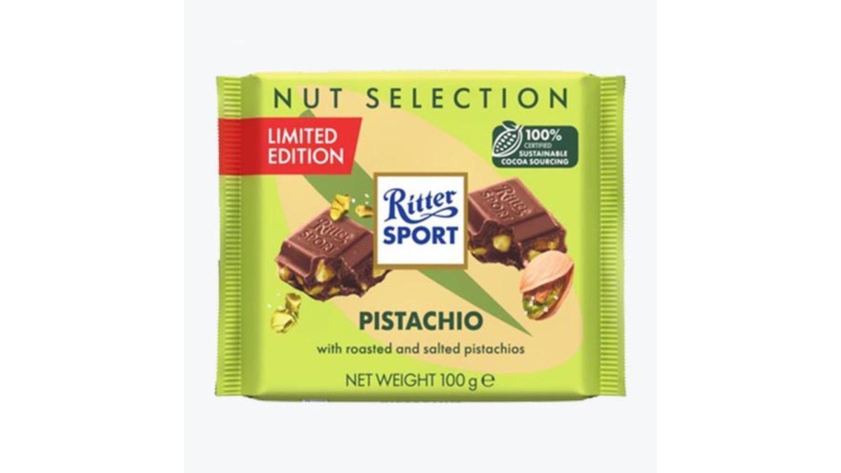 Ritter Sport Chocolate with Pistachios (100 g)