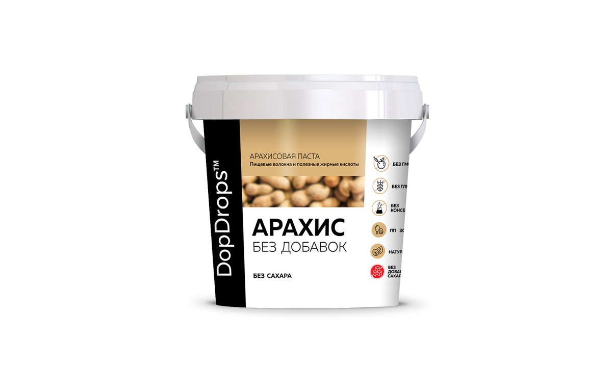 DopDrops Peanut Paste peanuts without additives (1000 g)