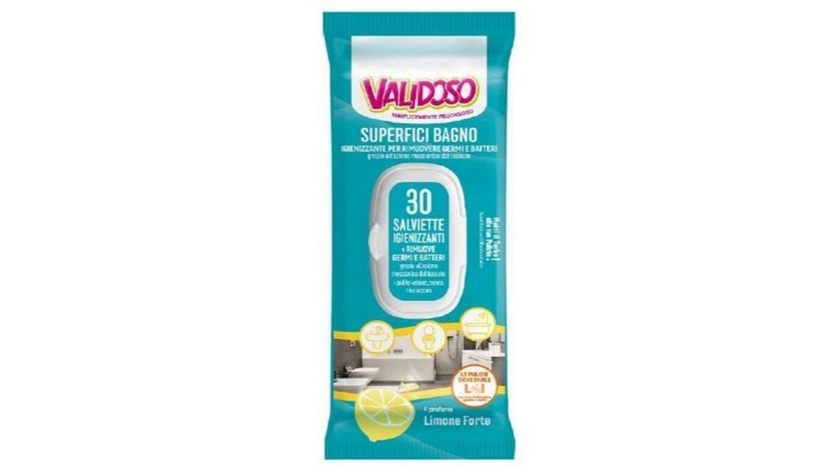 VALIDOSO Antibacterial Wet Wipes lemon