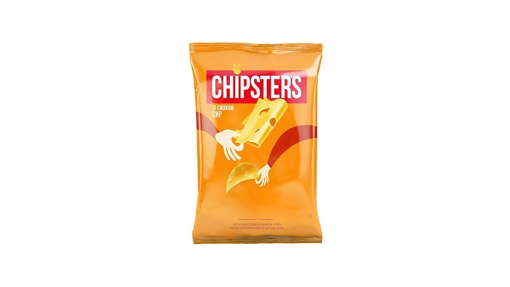 CHIPSTERS კარტოფილის ჩიფსები natural cheese (110 g)