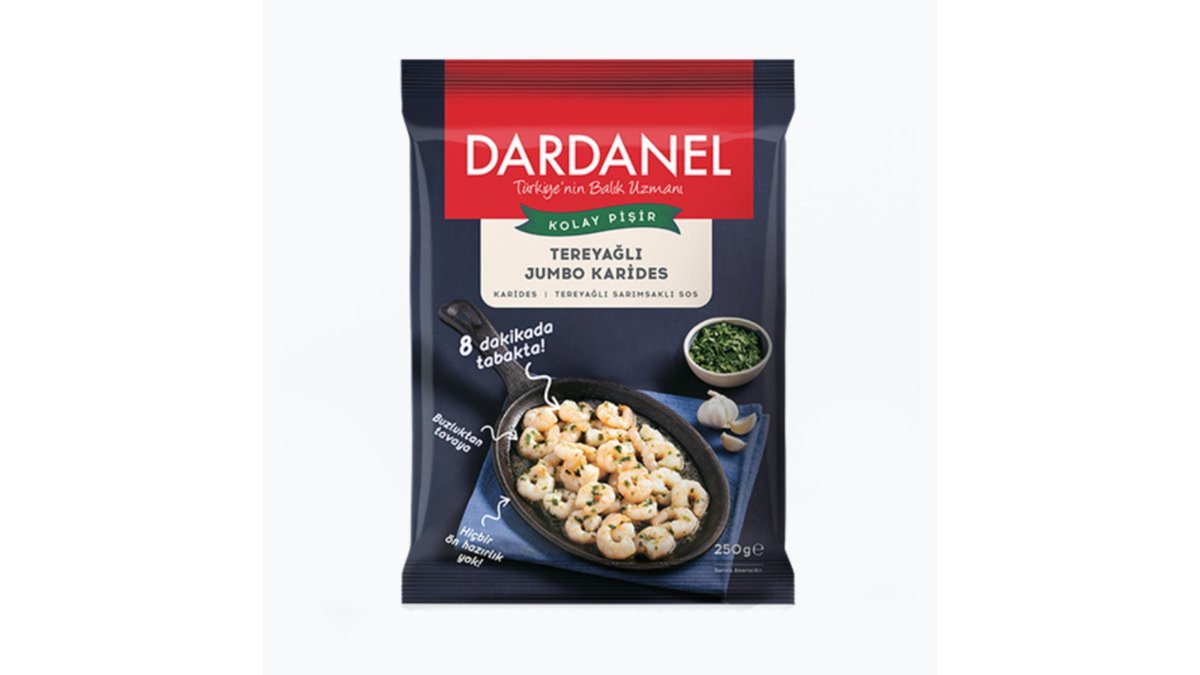 Dardanel Boiled Shrimps Large shrimps with garlic and butter (250 g)