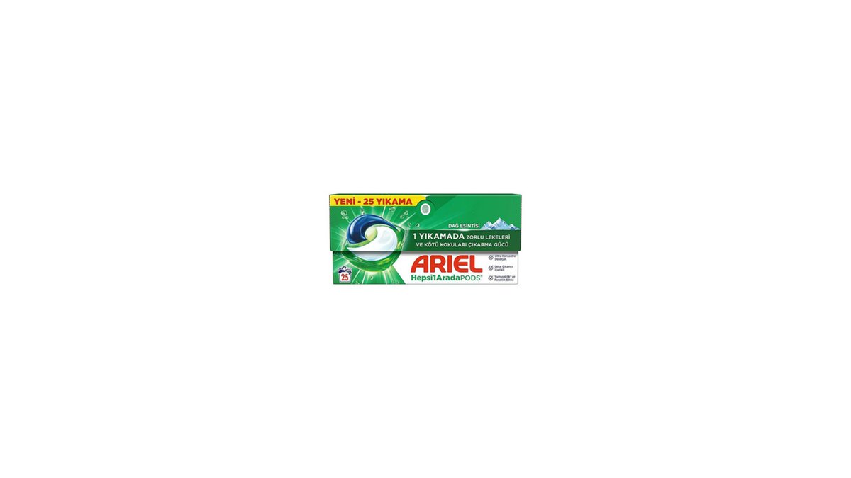 არიელი Laundry Detergent Mountain Spring (25 pcs)