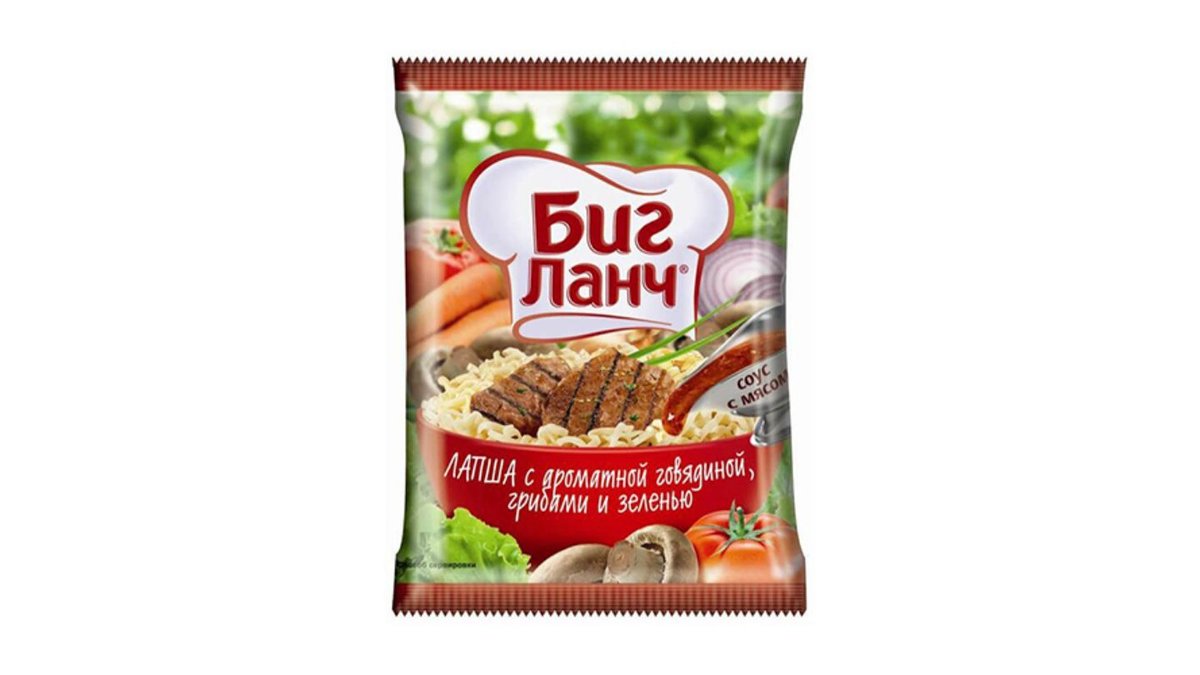 Big Lunch Noodles with Beef and Mushrooms spicy sauce (75 g)