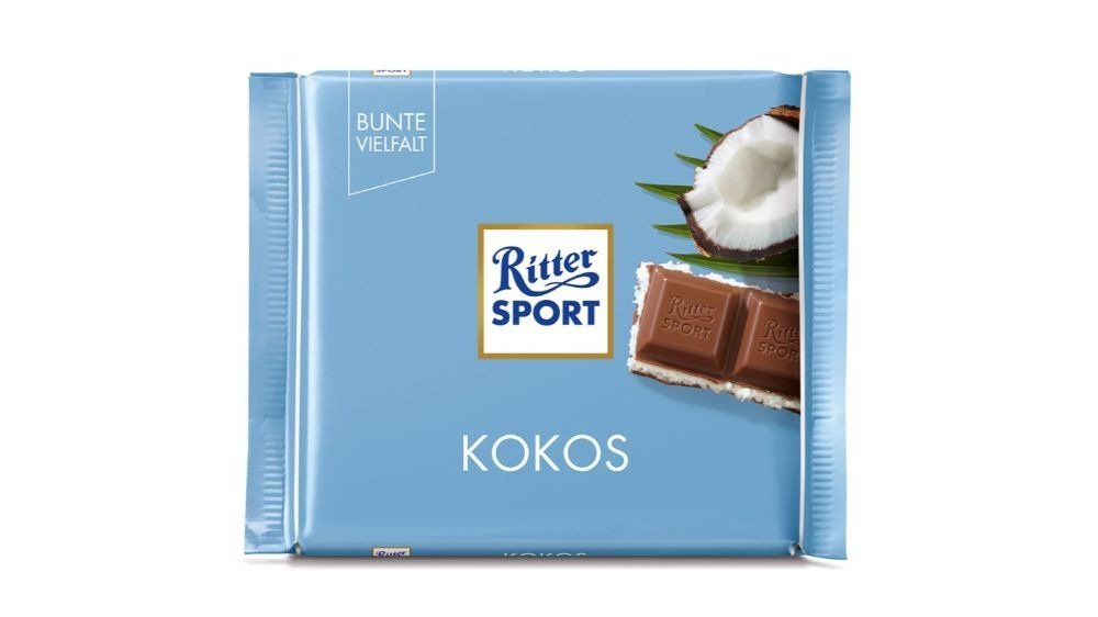 Ritter Sport Almonds in Milk Chocolate coconut filling (100 g)