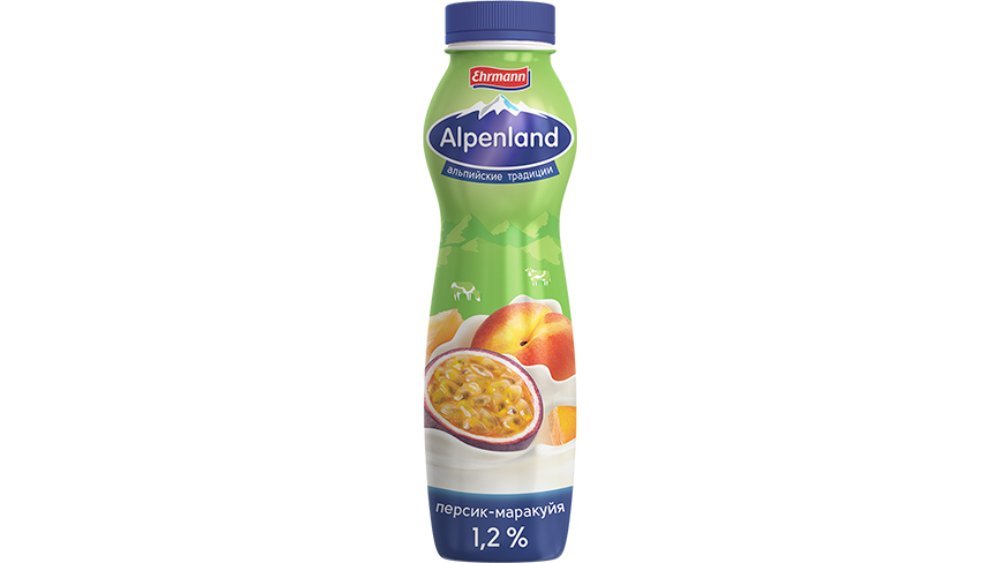 ალპენლანდი იოგურტი peach-passion (290 g)