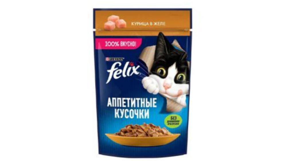 Felix ცხოველების საკვები jelly with chicken meat (57 გ)