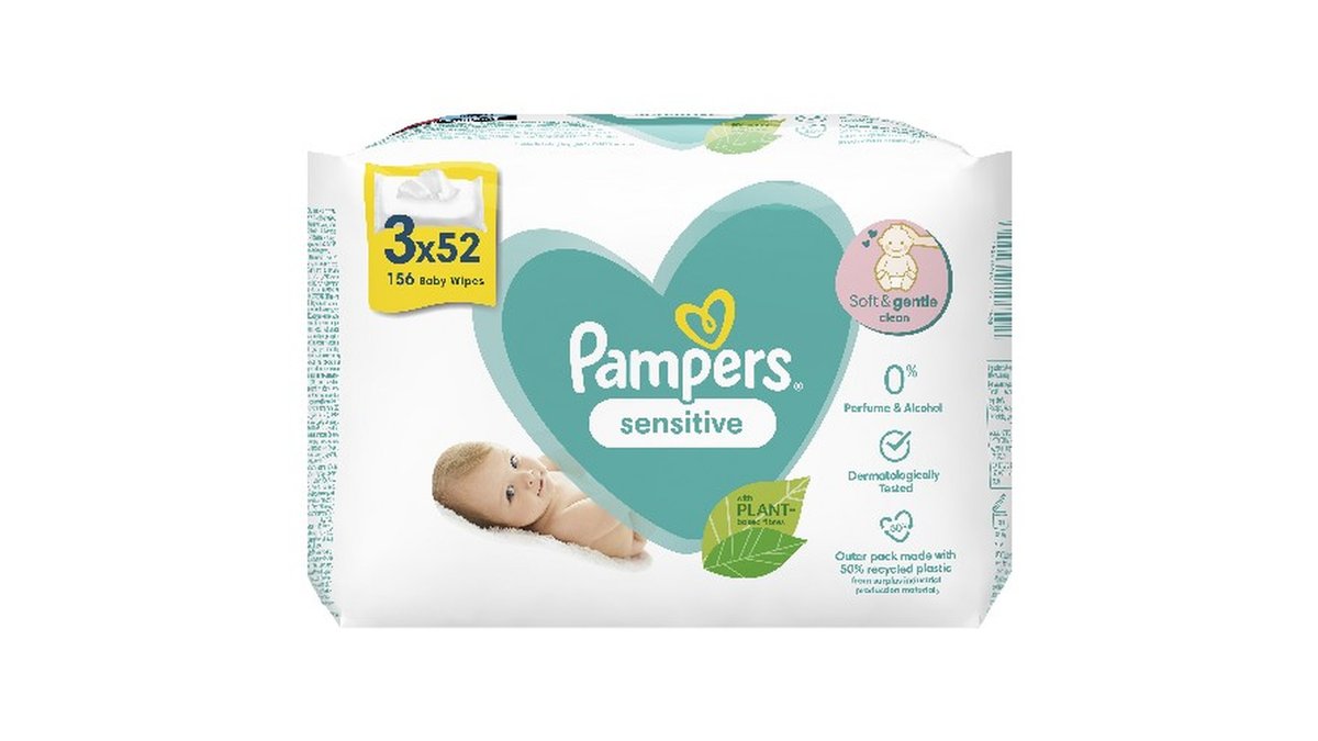 Pampers Детские влажные салфетки Sensitive (156 pcs)
