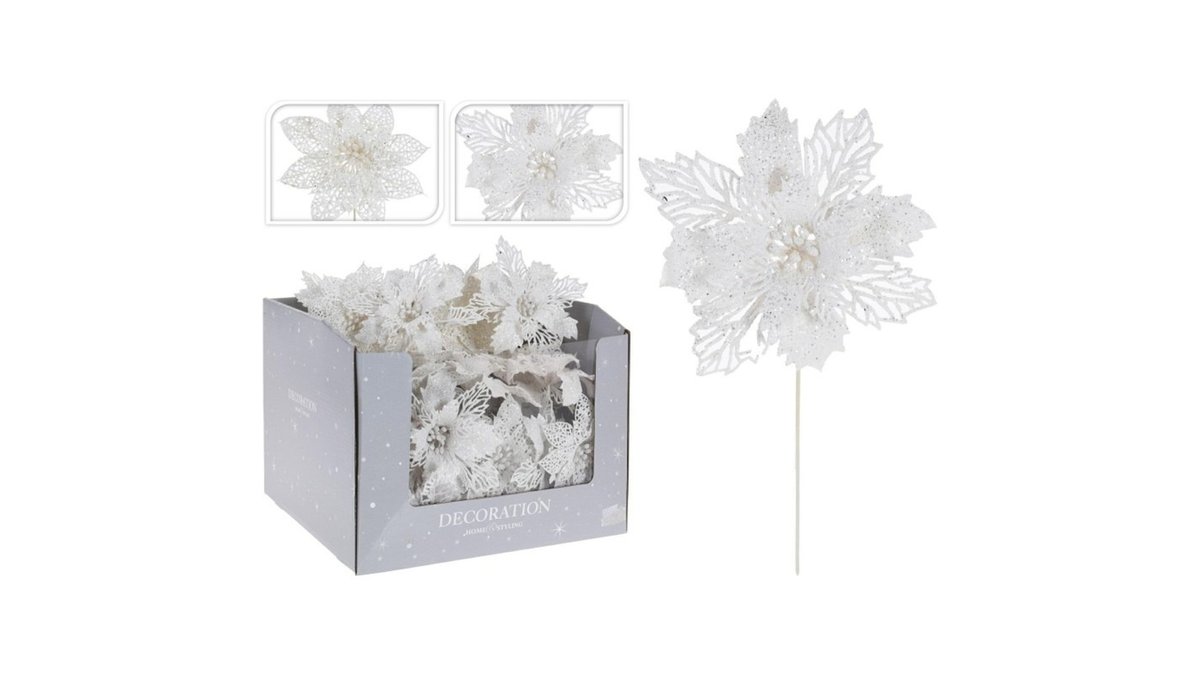 Koopmann Decorative Flower Decorative Flower White (21 cm)