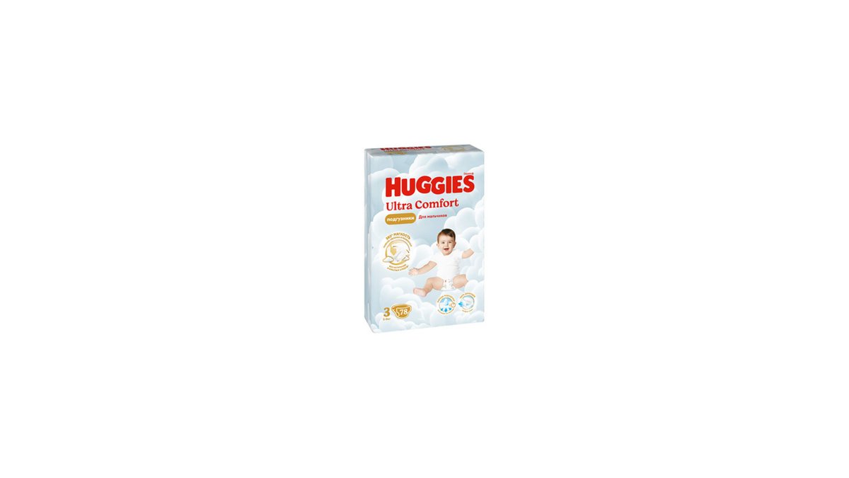 Huggies Diapers Ultra Comfort Boy 3 (78 pcs)