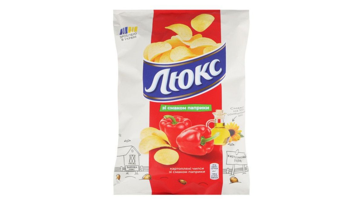 ლუქსი კარტოფილის ჩიფსი paprika (125 g)