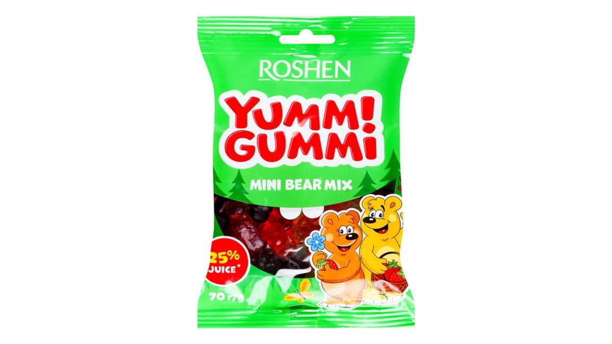 ჟელიბონი Candy Yummy Gummy Mini Bear Mix (70 g)