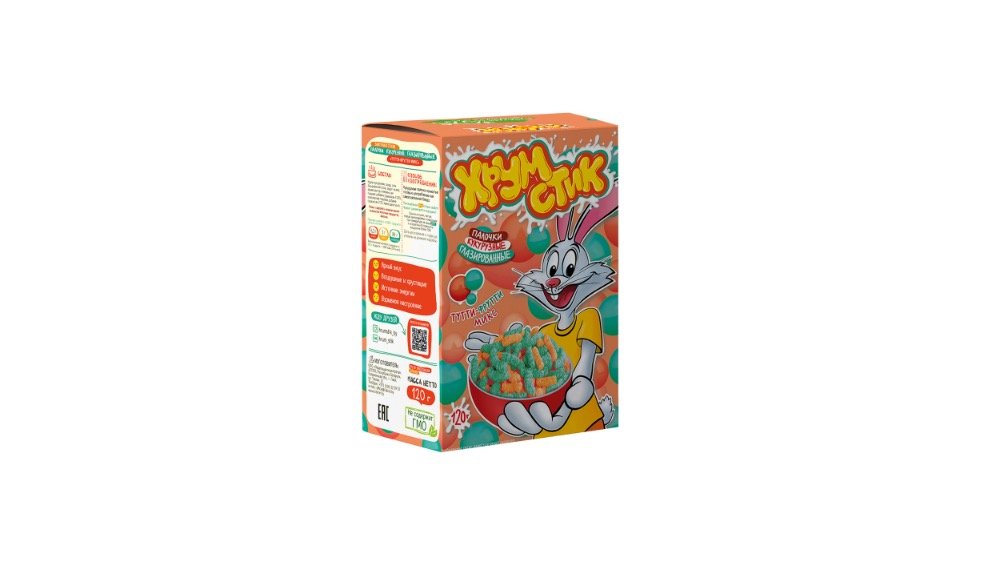 ხრუმსტიკ попкорн strawberry (120 g)