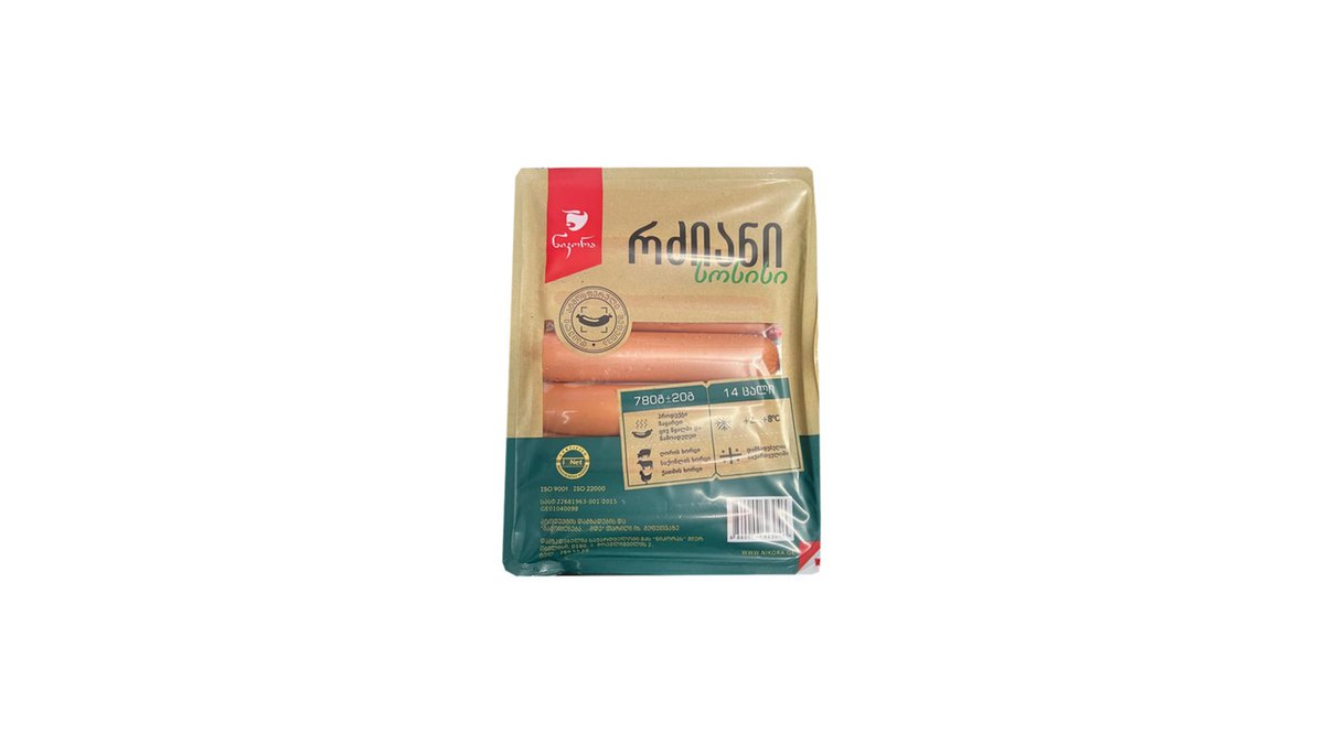 ნიკორა Sausage with Milk რძიანი (780 გრ)