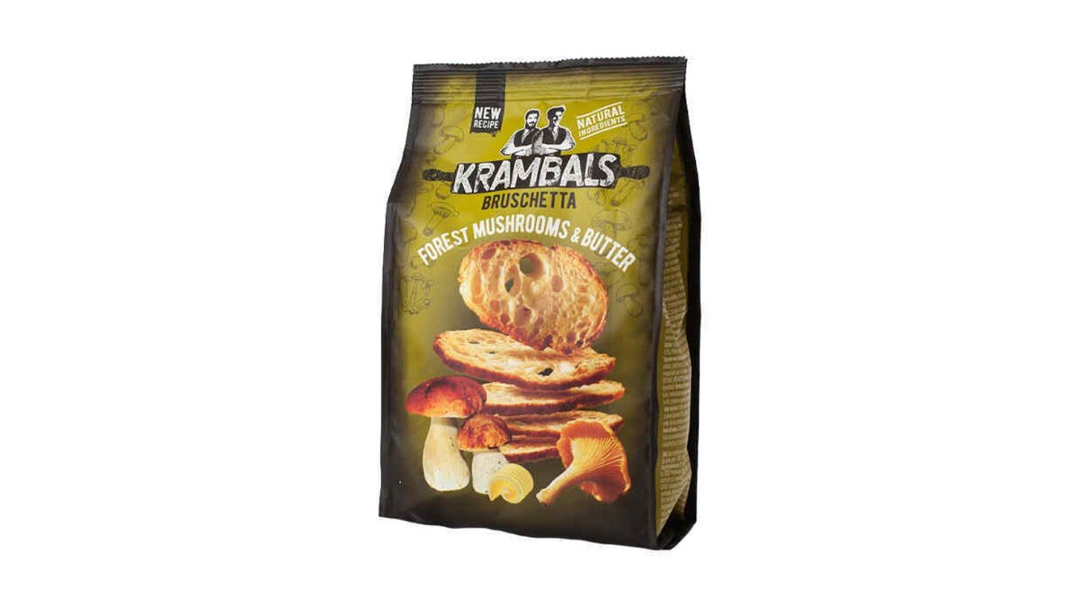 Krambals крекеры with forest mushrooms and butter