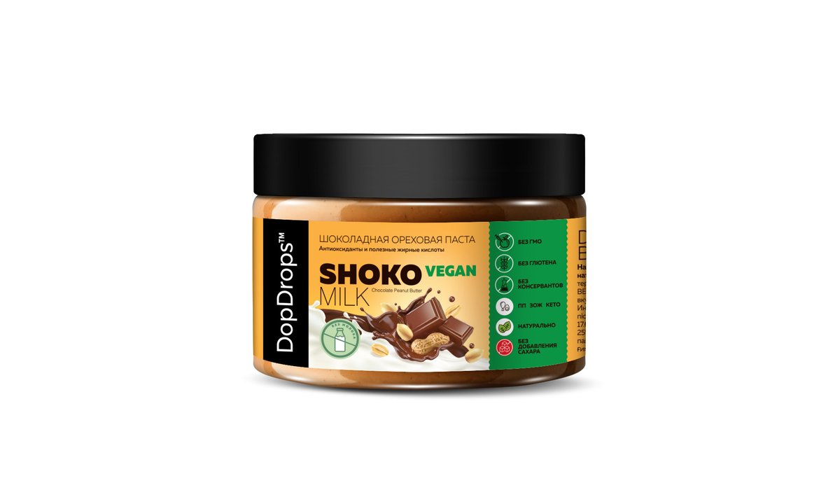 DopDrops არახისის კარაქი Shoko Milk Vegan