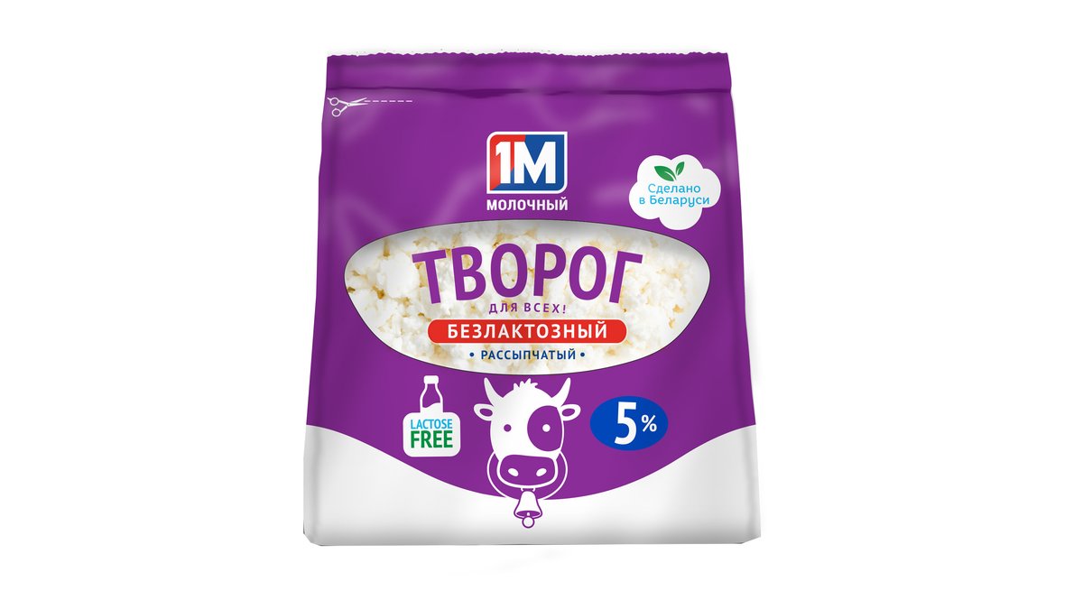 1M Безлактозный творог lactose-free (350 გ)