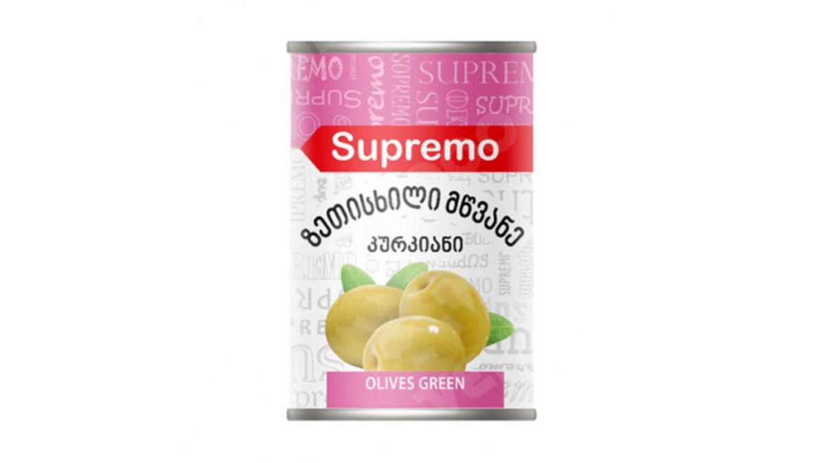 Supremo Green Olives green skin (425 g)