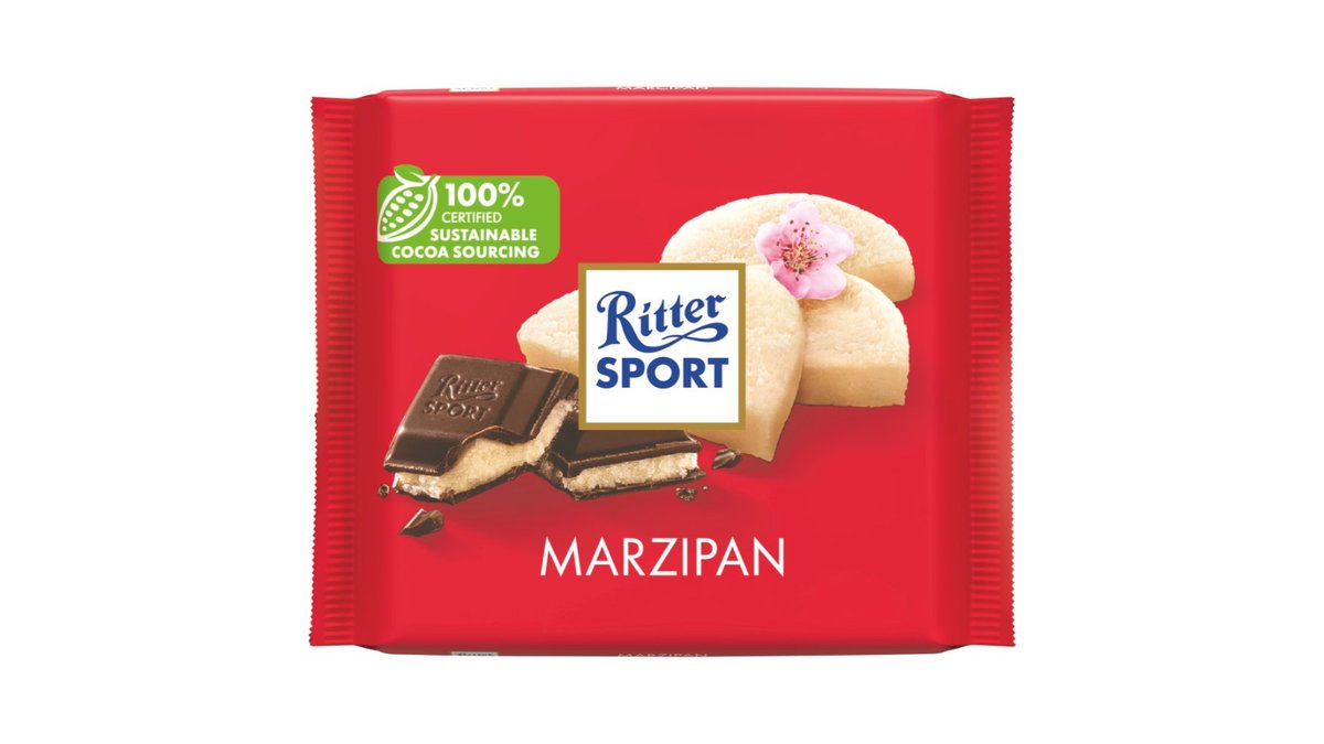 Ritter Sport Chocolate with marzipan content (100 g)