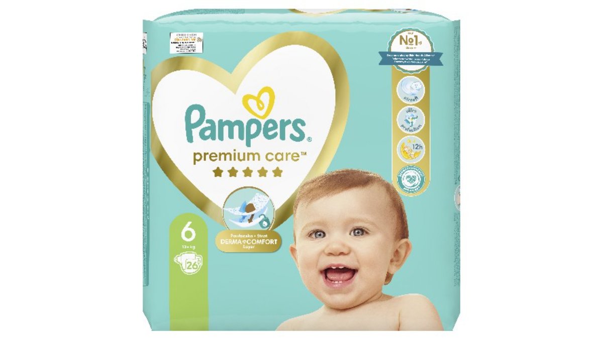 Pampers პამპერსები პრემიუმი S6 (26 pcs)