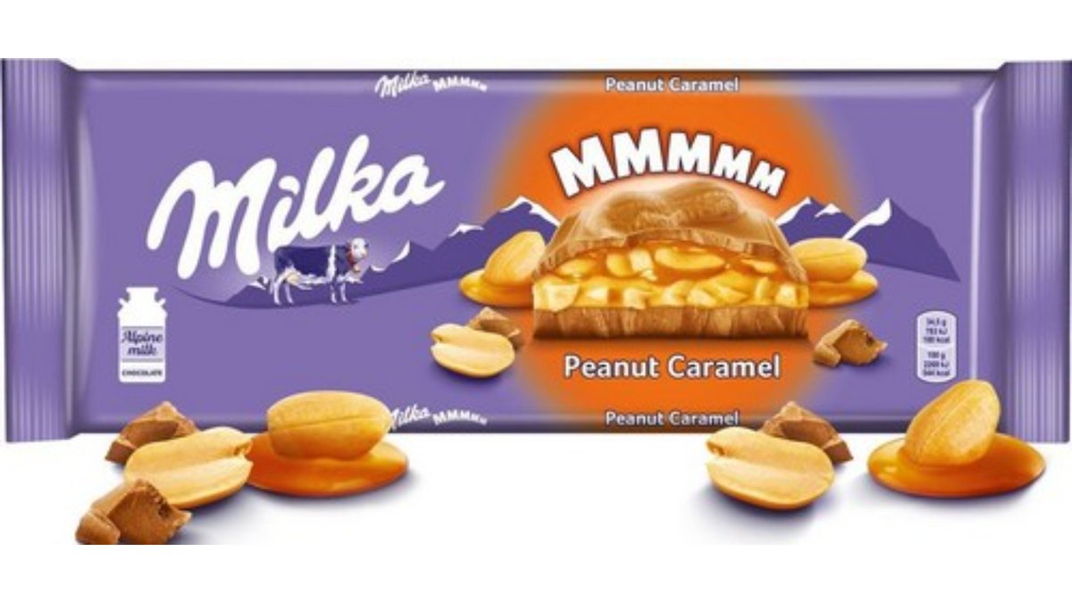 Milka Chocolate peanut and caramel filling (276 g)