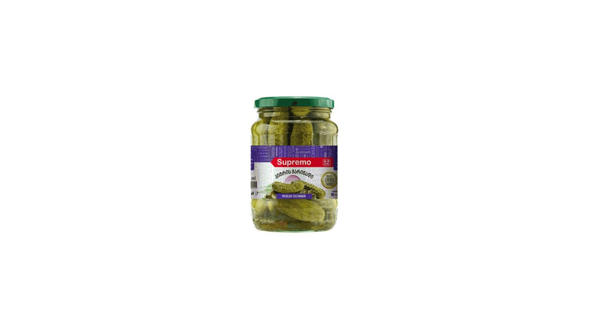 Supremo Canned Cucumbers კიტრის მარინადი (850 ml)