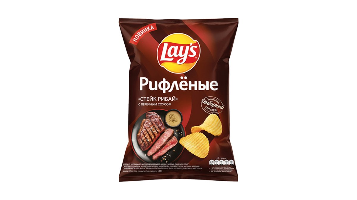 ლეისი chips რიბეის სტეიკი წიწაკის სოუსის (140 გრ)