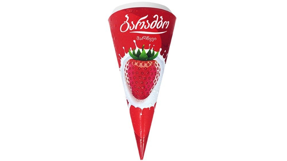 Barambo Ice Cream vanilla with strawberry (120 ml)