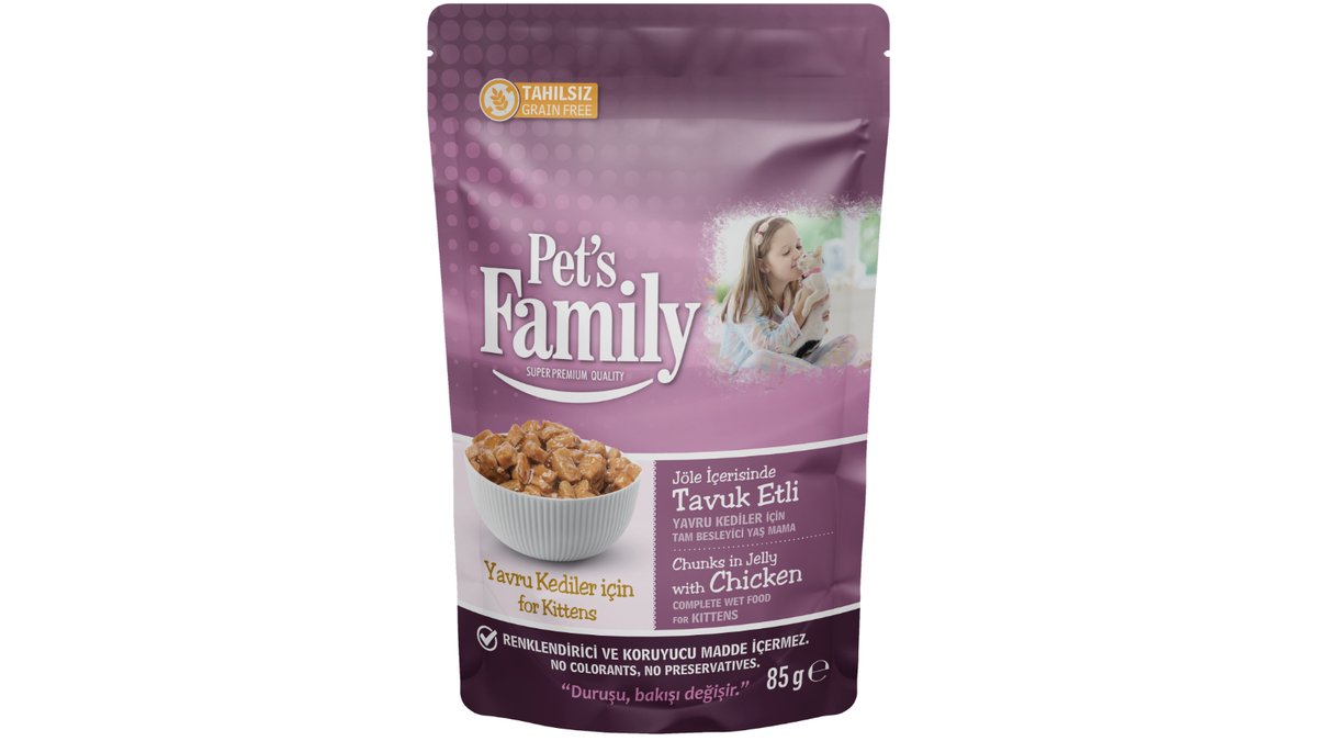 PetsFamily Pet Food for kittens with chicken (85 g)