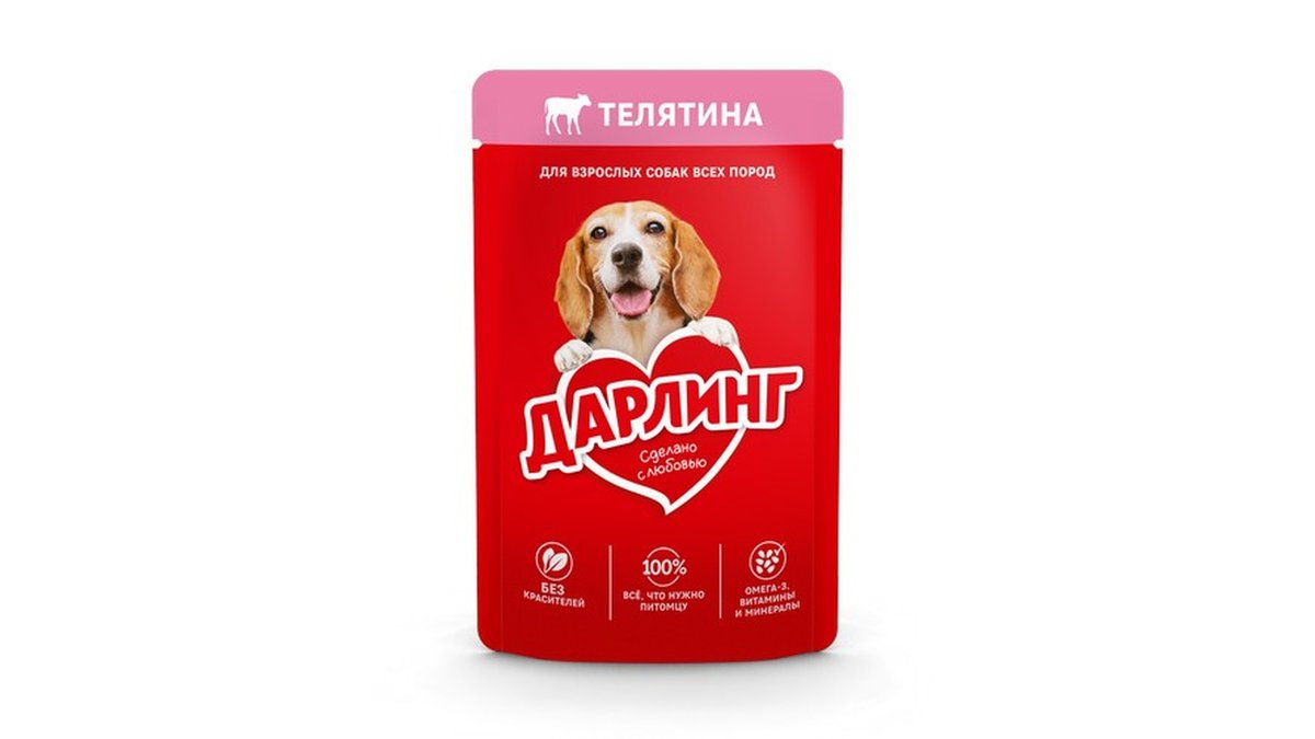 Darling ცხოველების საკვები veal (75 g)