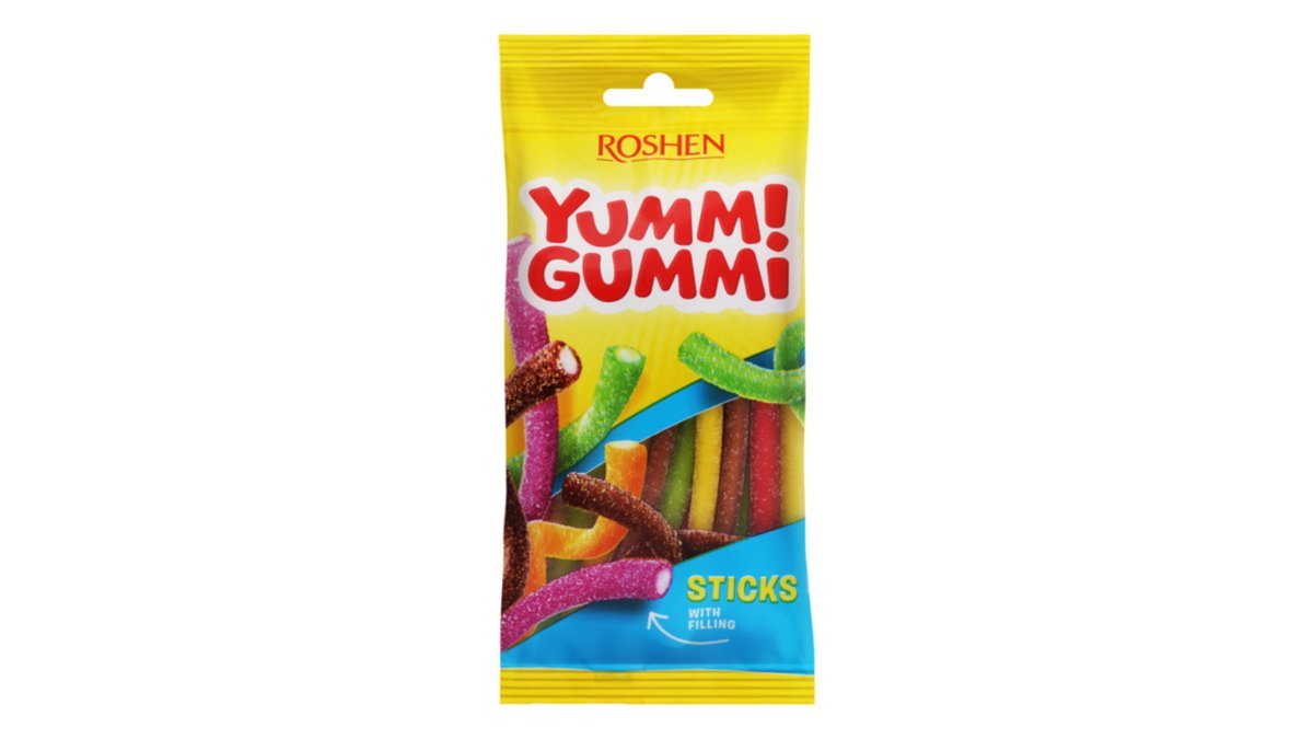Yummy Gummy Candy Sour Sticks (70 g)