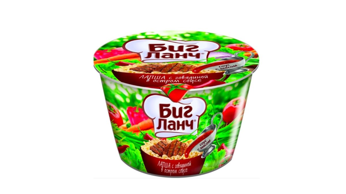 Big Lunch Noodles with Beef and Mushrooms spicy sauce (90 g)