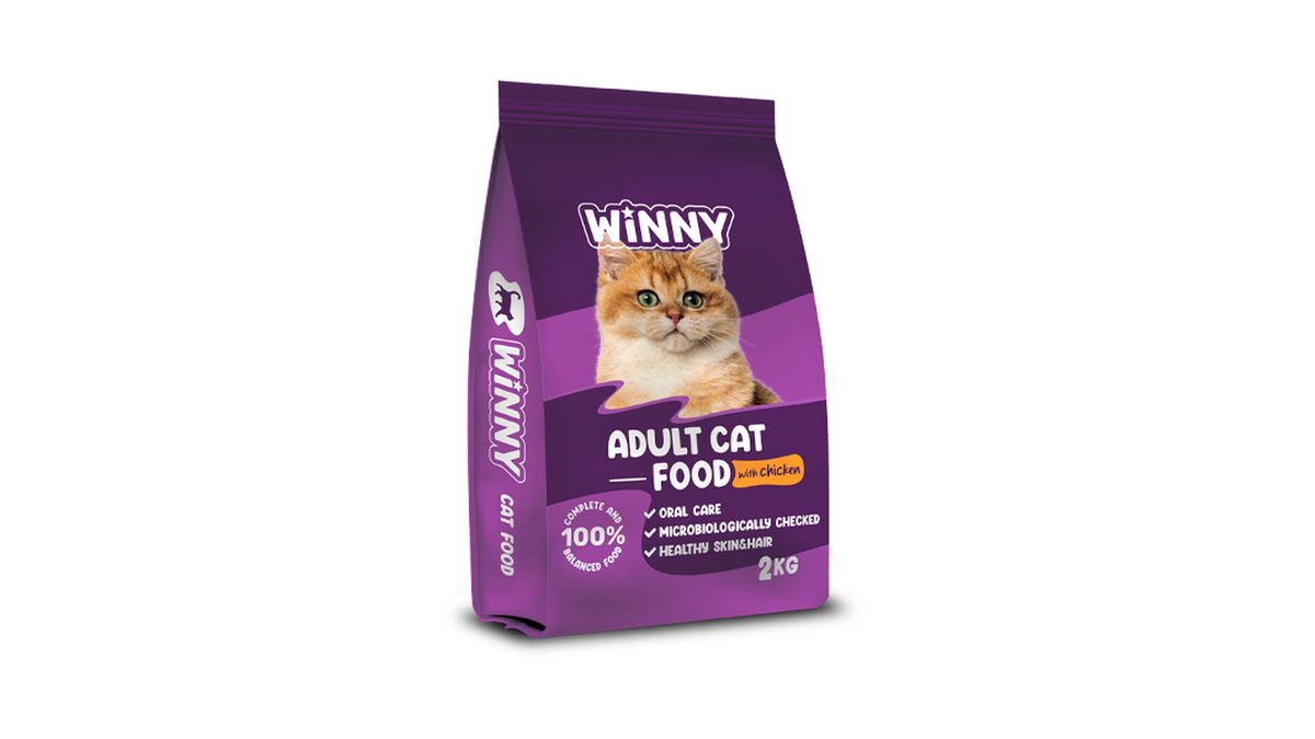 Winny Dry Cat Food with chicken (2 kg)