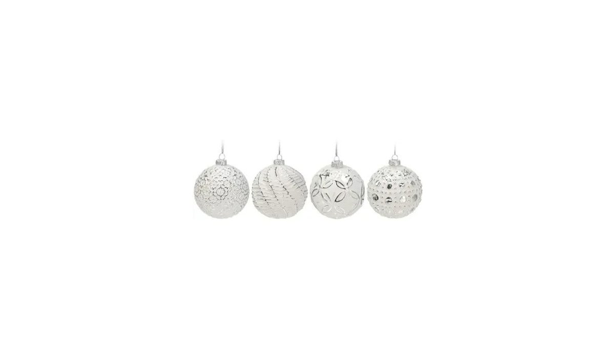 Koopmann Christmas Tree Toy white/silver (8 cm)