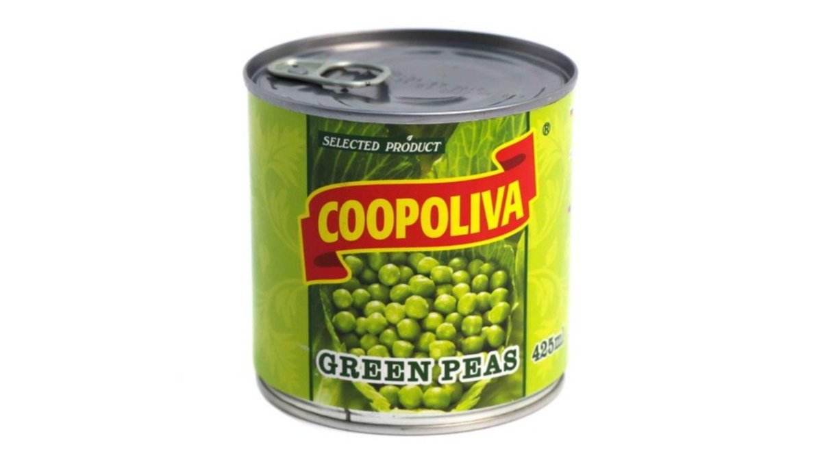 კოპოლივა Canned Green Peas მწვანე ბარდა (425 ml)