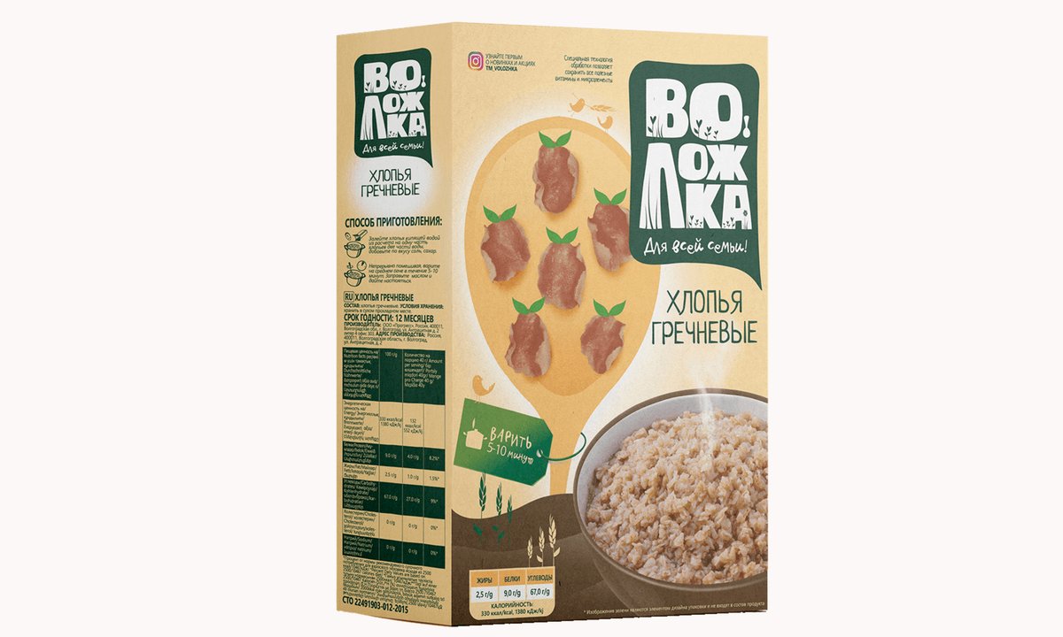 ვოლოჟკა Кукурузные хлопья whole grain (400 g)