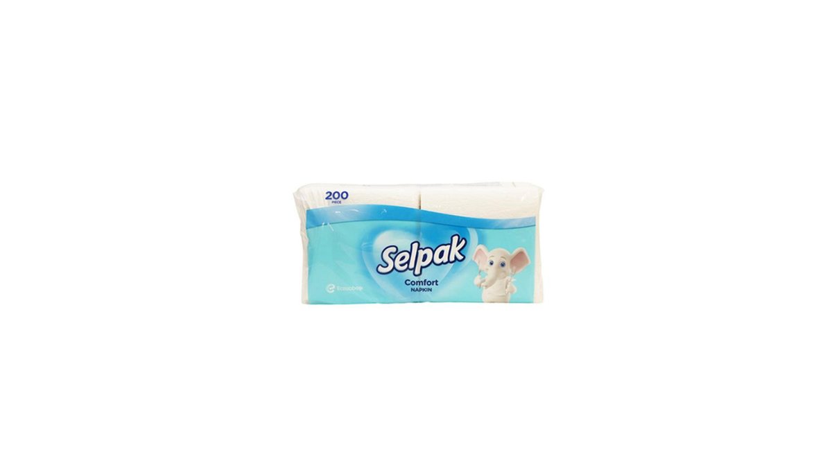 SELPAK Napkin comfort 1 layer (200 pcs)
