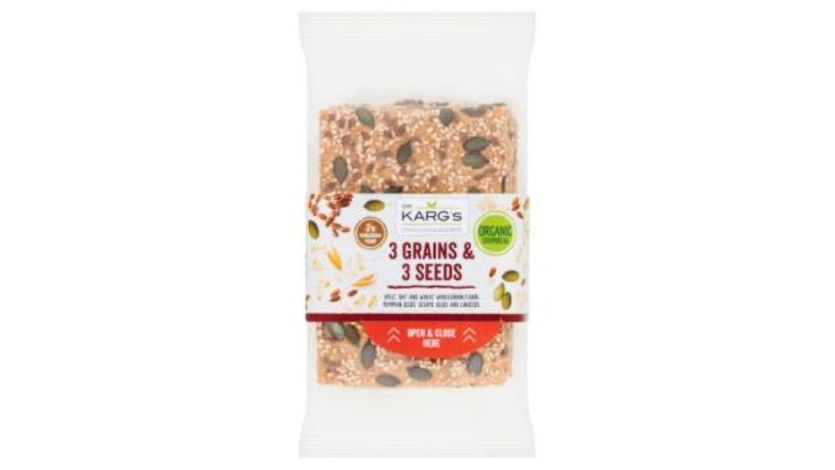 DR. KARGS Wheat Crispbread with pumpkin seeds, sesame seeds and flax seeds (200 g)