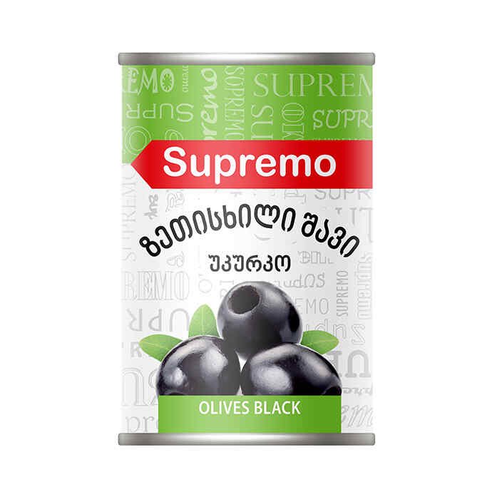 Supremo Black Olives Black Ukurko (425 gr)