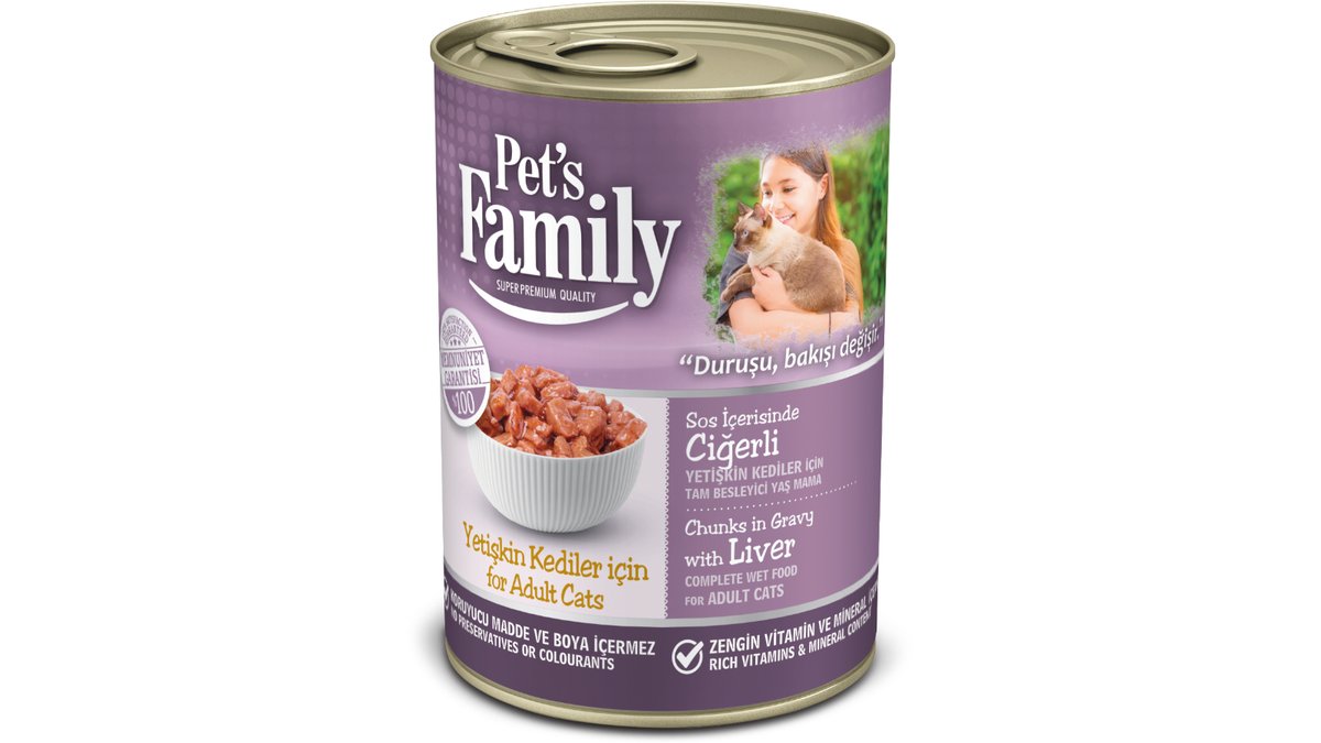 PetsFamily ცხოველების საკვები with liver (400 g)